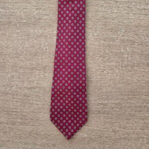VINTAGE: Nordstrom Medallion Silk Red Tie Made in Italy